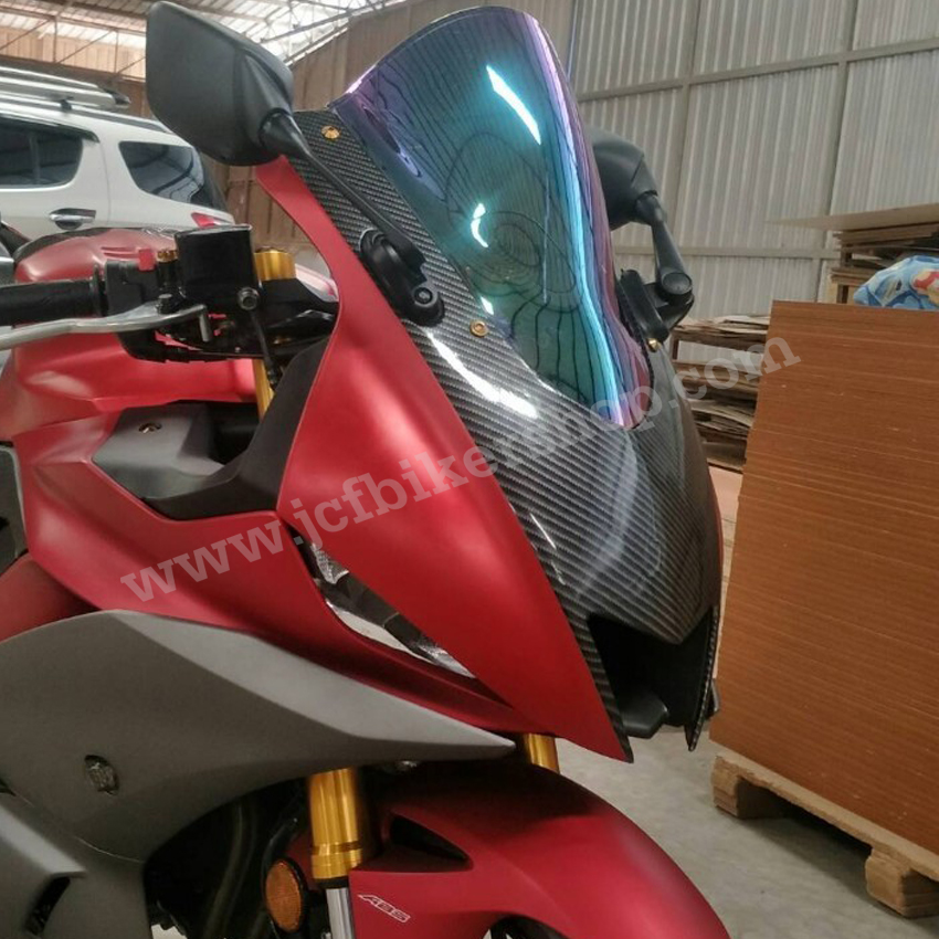 ชิวหน้า,บังไมล์,ชิวหน้าแต่ง YAMAHA R3 ปี 2019 - 2022 สินค้าตรงรุ่น สีปรอท