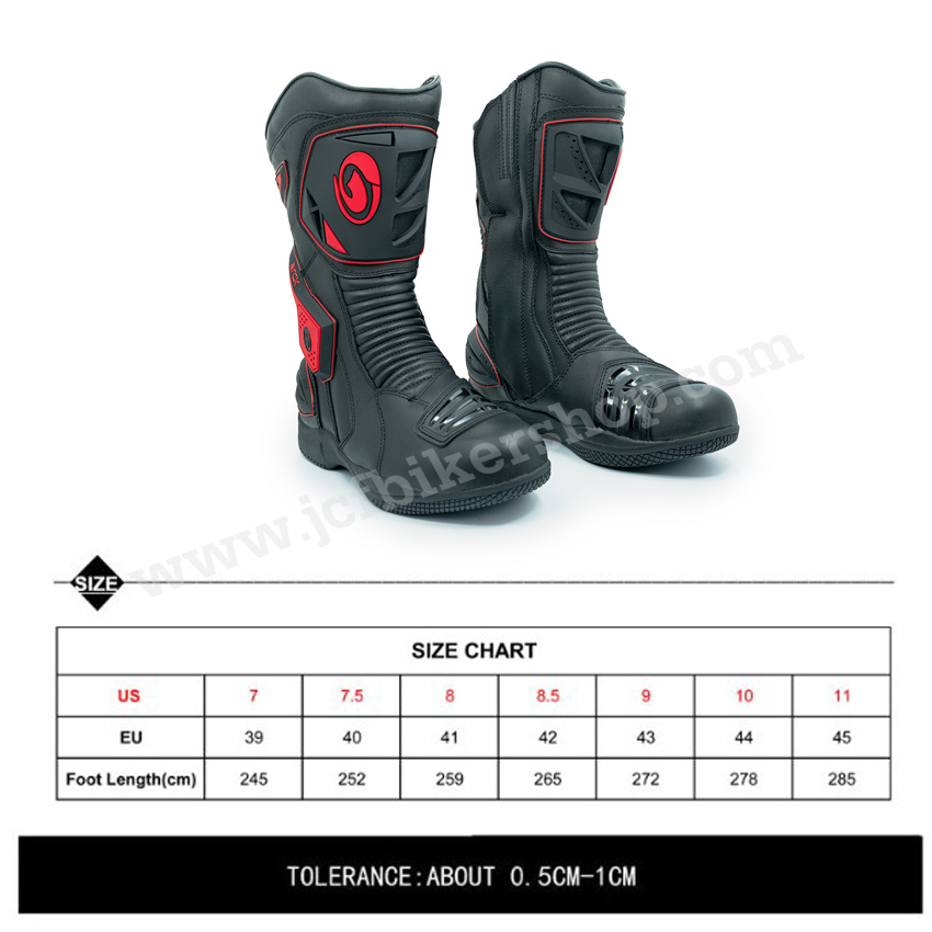 รองเท้าขี่มอเตอร์ไซค์ รองเท้าขับมอไซ รองเท้าขับbigbike รองเท้าARCX L60566 Black/Red วัสดุหนังวัวแท้+กันน้ำได้ดี