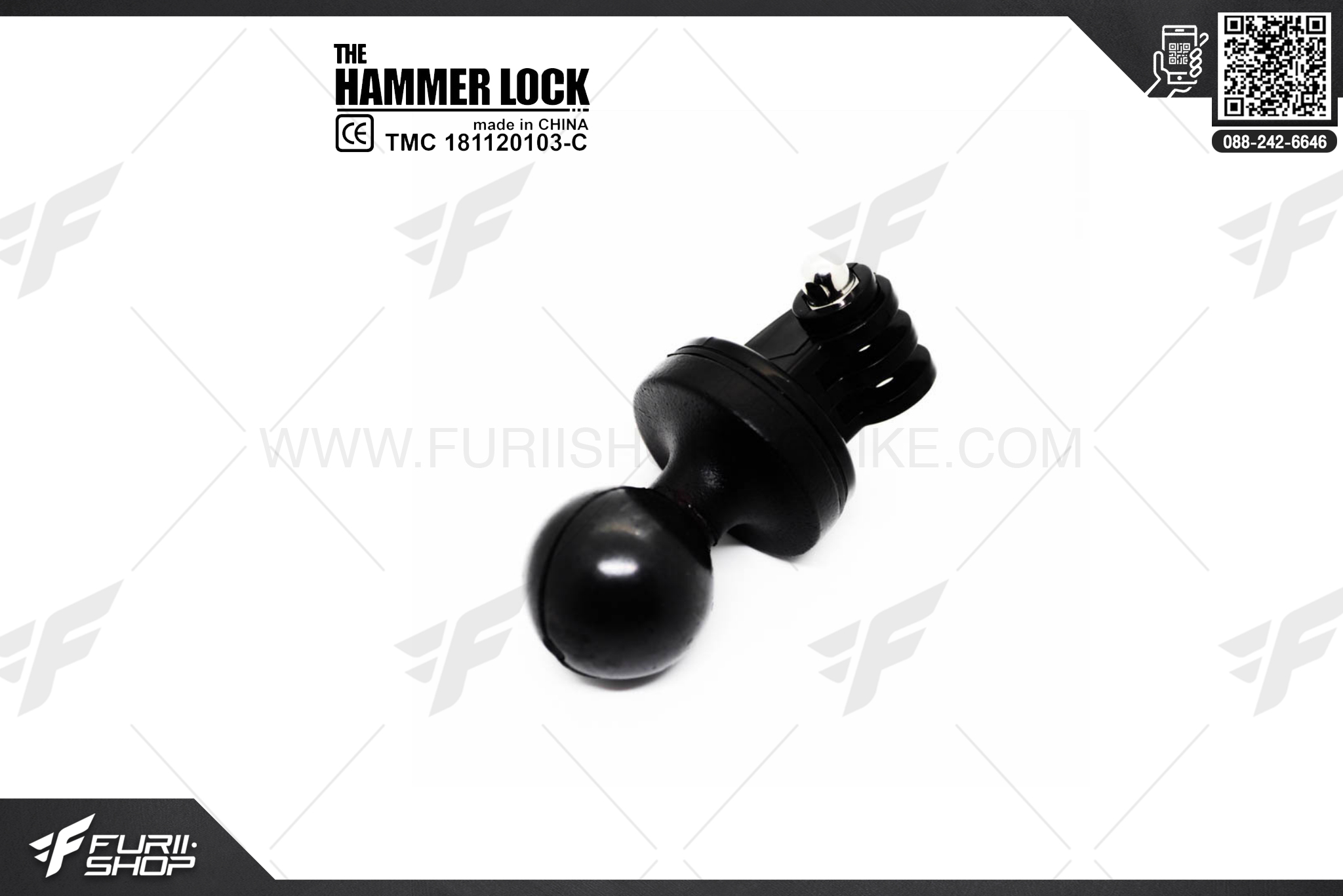 หัวบอลยึดกล้อง THE HAMMER LOCK Action Camera Mount