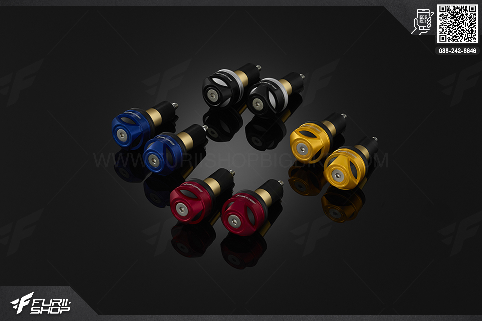 ตุ้มปลายแฮนด์ Handle Bar Caps (used with BIKERS Handle Bar) Bikers Yamaha M-Slaz