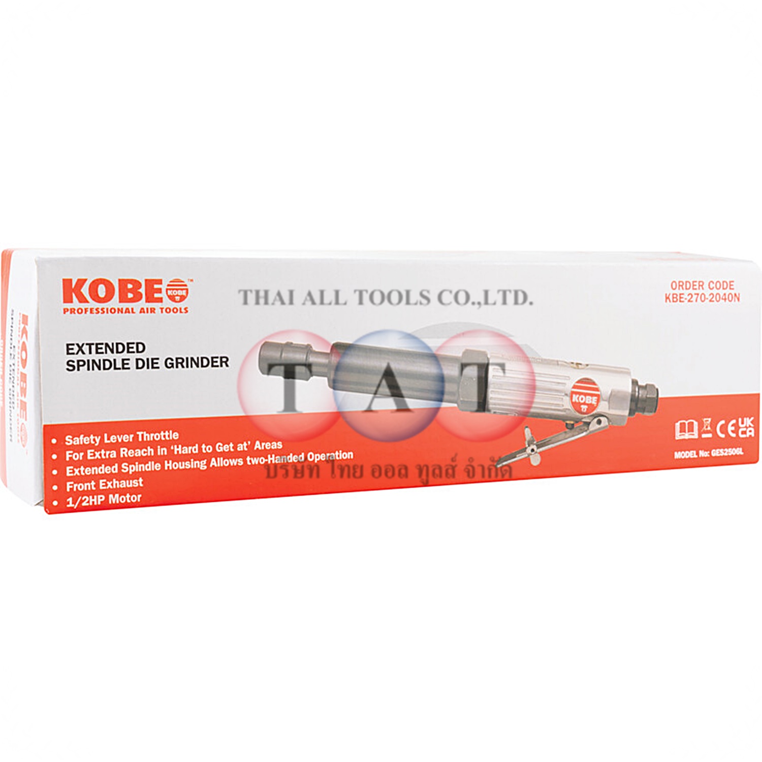 KOBE เครื่องเจียรแกนขยาย GES2506L ขนาด 6.0 มม. KBE2702040N