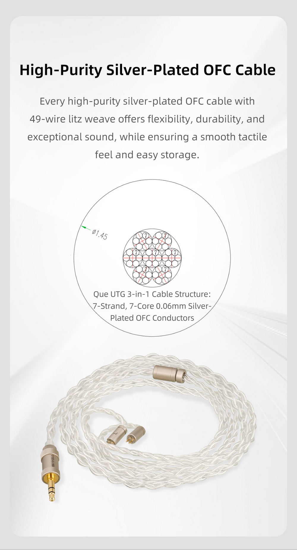 Sivga QueUTG หูฟัง IEMs ไดรเวอร์ Dynamic ไดอะแฟรมกระจกแบน ปลั๊กหูฟังถอดเปลี่ยนได้ ประกันศูนย์ไทย