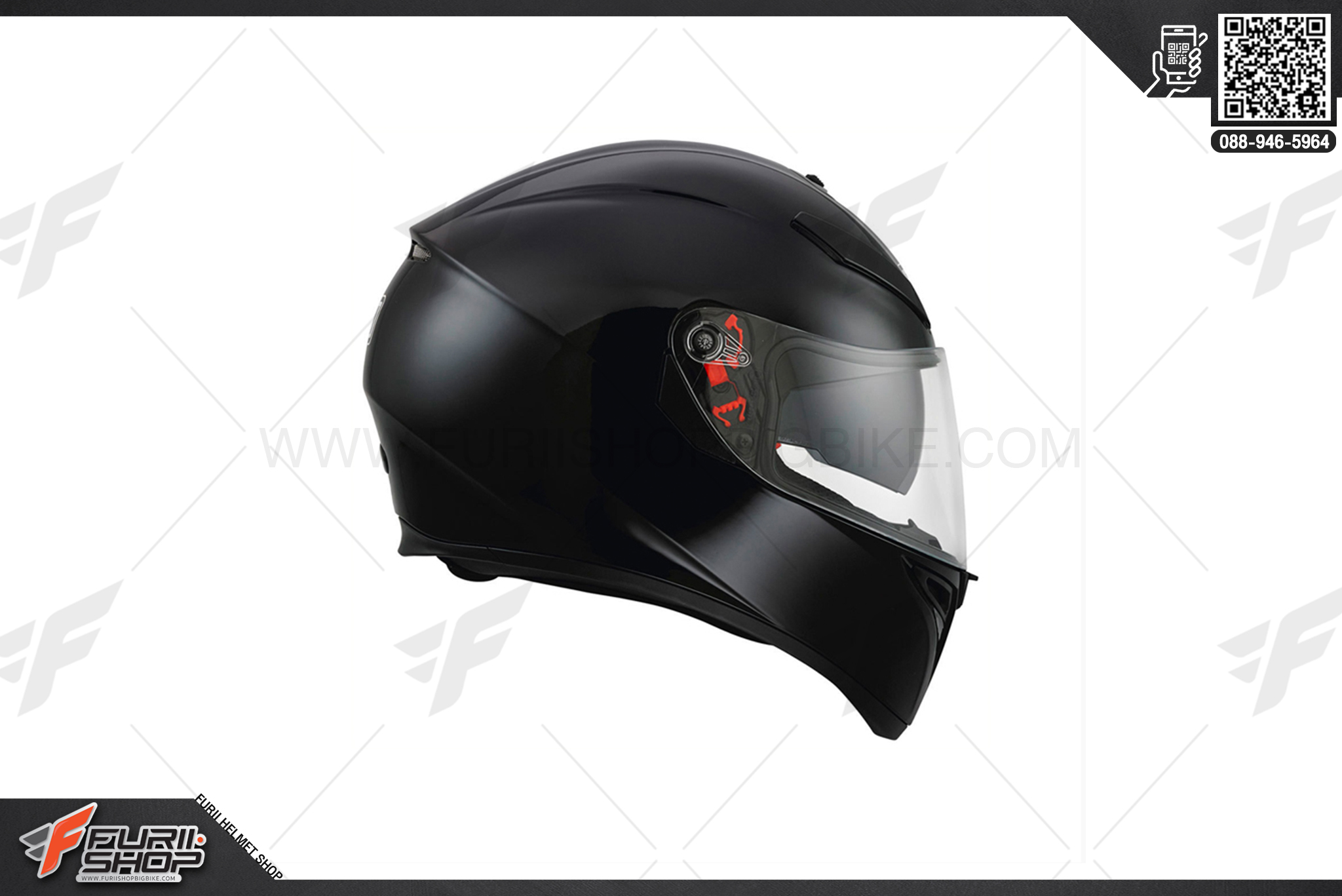 หมวกกันน็อค AGV K-3 SV SOLID MATT BLACK