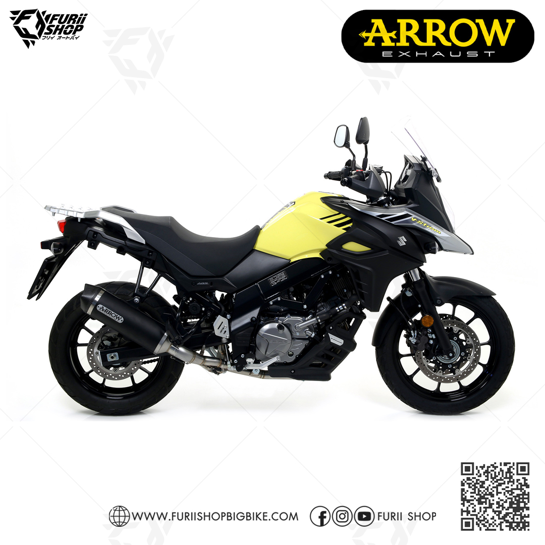 ท่อมอเตอร์ไซค์ Arrow 3/4 Dark-Carbon : for Suzuki Vstorm 650 17-23