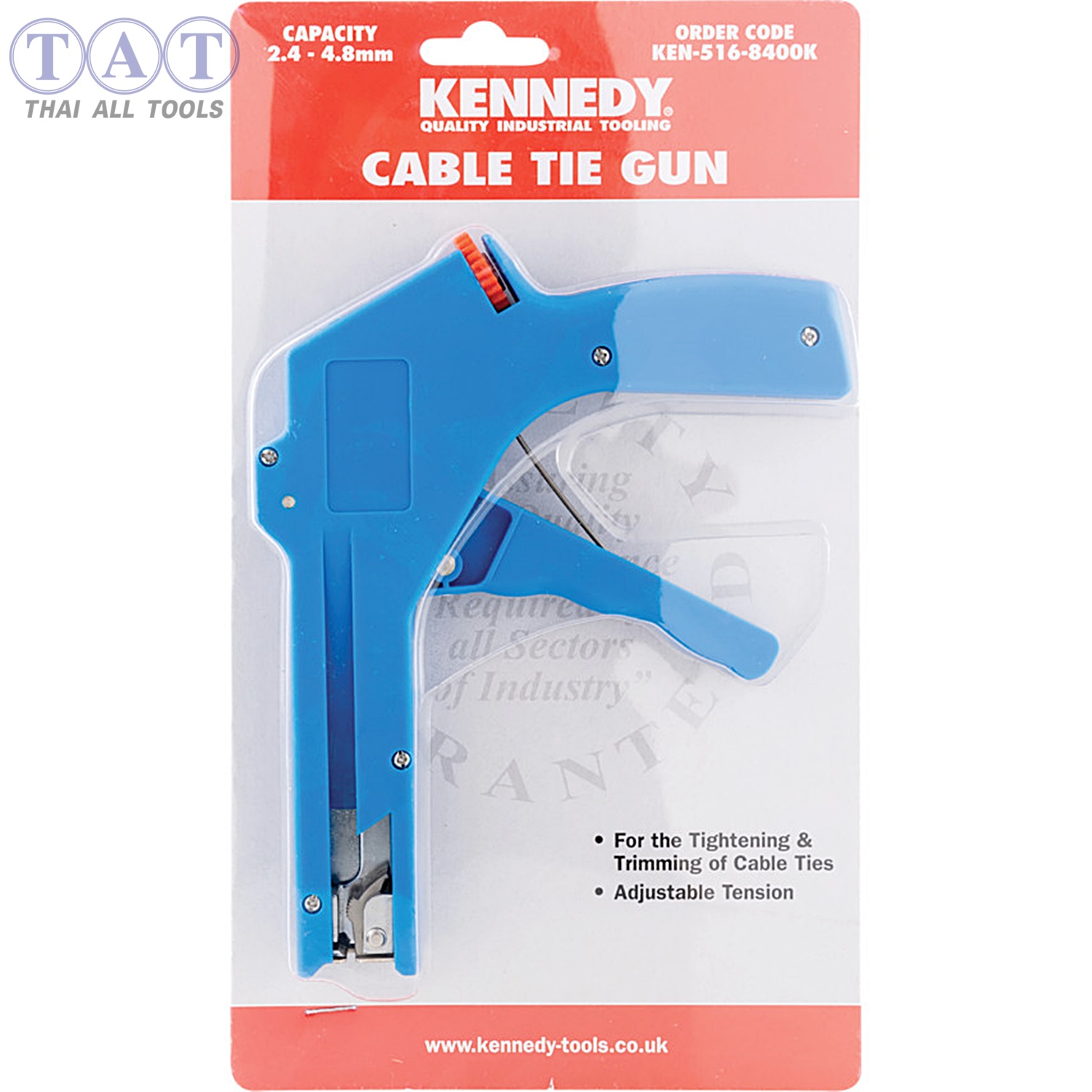 ปืนรัดสายไฟ KENNEDY Cable Tie Gun 2.4–4.8mm | รัดแน่น ใช้งานเร็ว เรียบร้อย ไม่บาดมือ