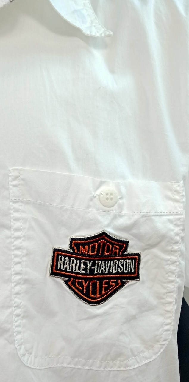 เสื้อ Shirt แขนสั้น H-D #96545 สีขาว XL