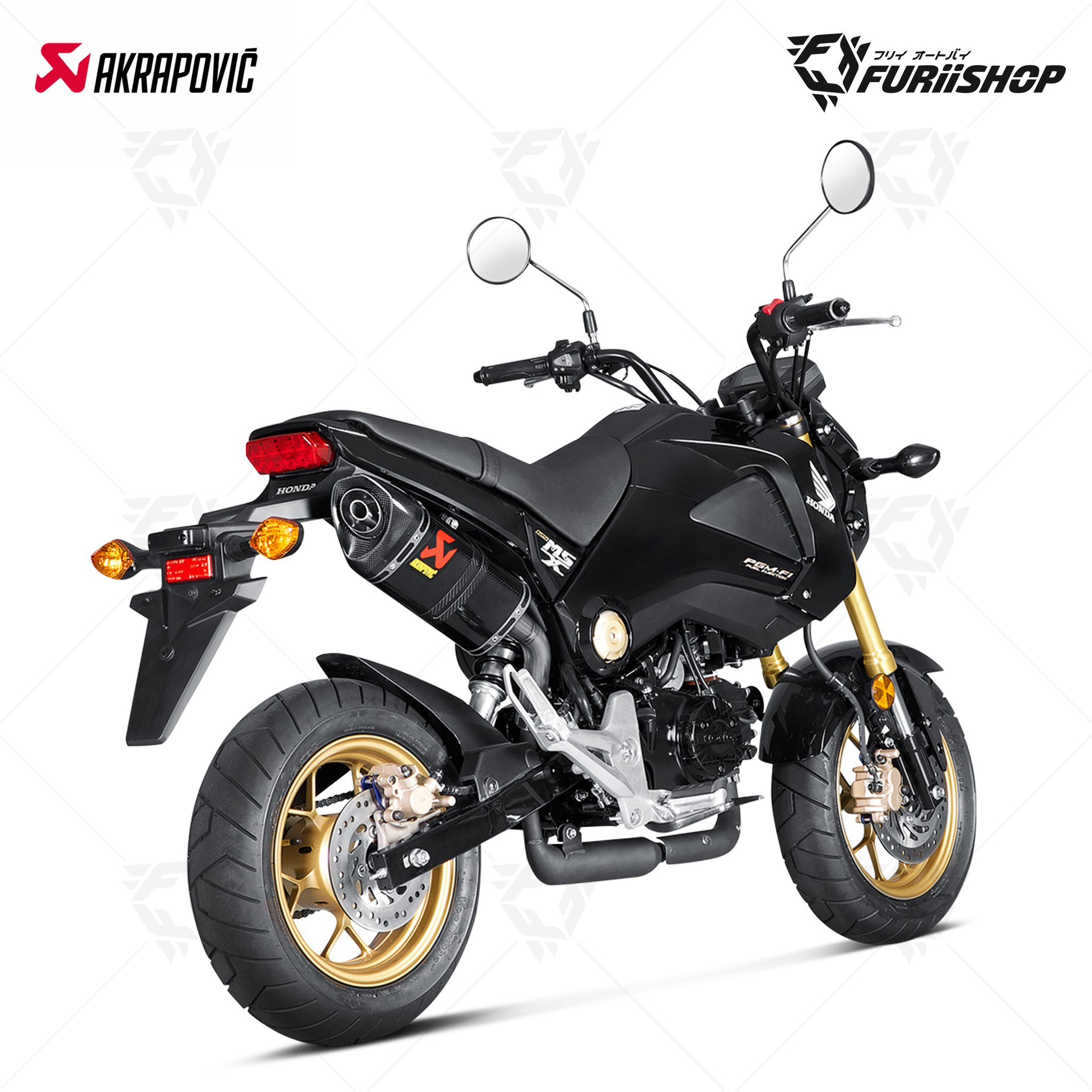 ท่อแต่ง Akrapovic - Slip On Carbon : for Honda MSX125/grom 2017-2020