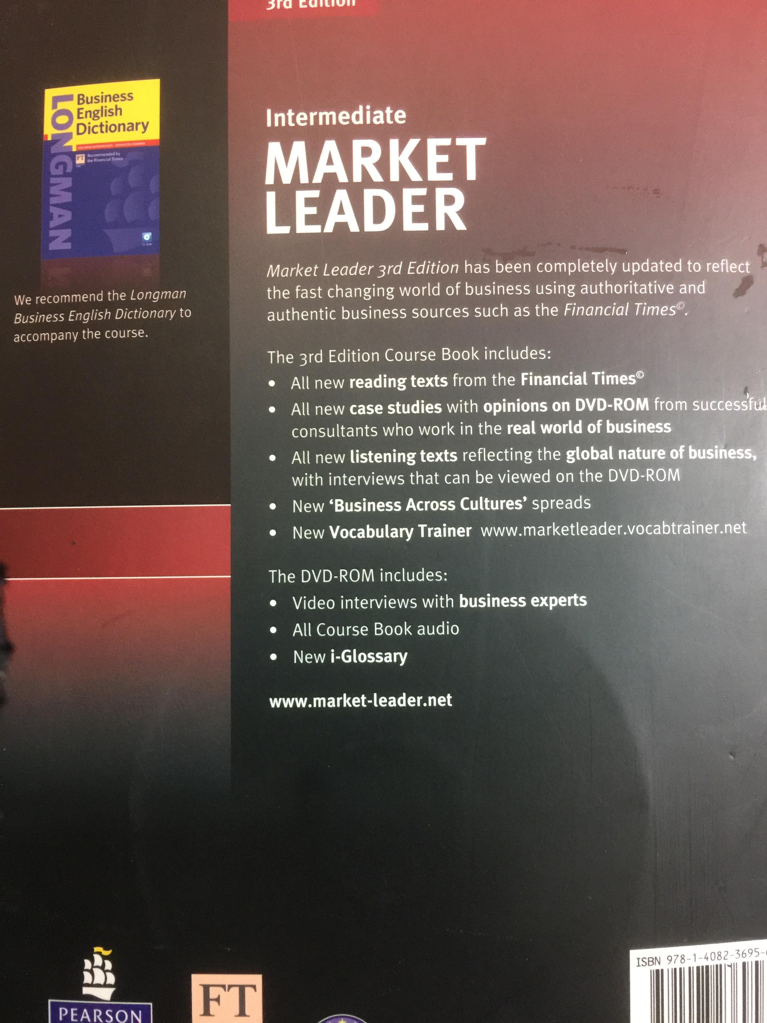 intermediate MARKET LEADER. Business English Course Book แถม CD จำนวน 1 แผ่น 0 กก.