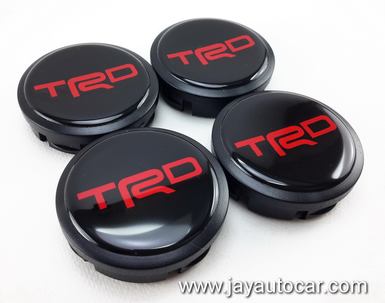 ฝาล้อรถยนต์ สำหรับ ล้อแม็ก สติ๊กเกอร์ TRD แดง ขนาด 56 มิล 1ชุด 4ชิ้น