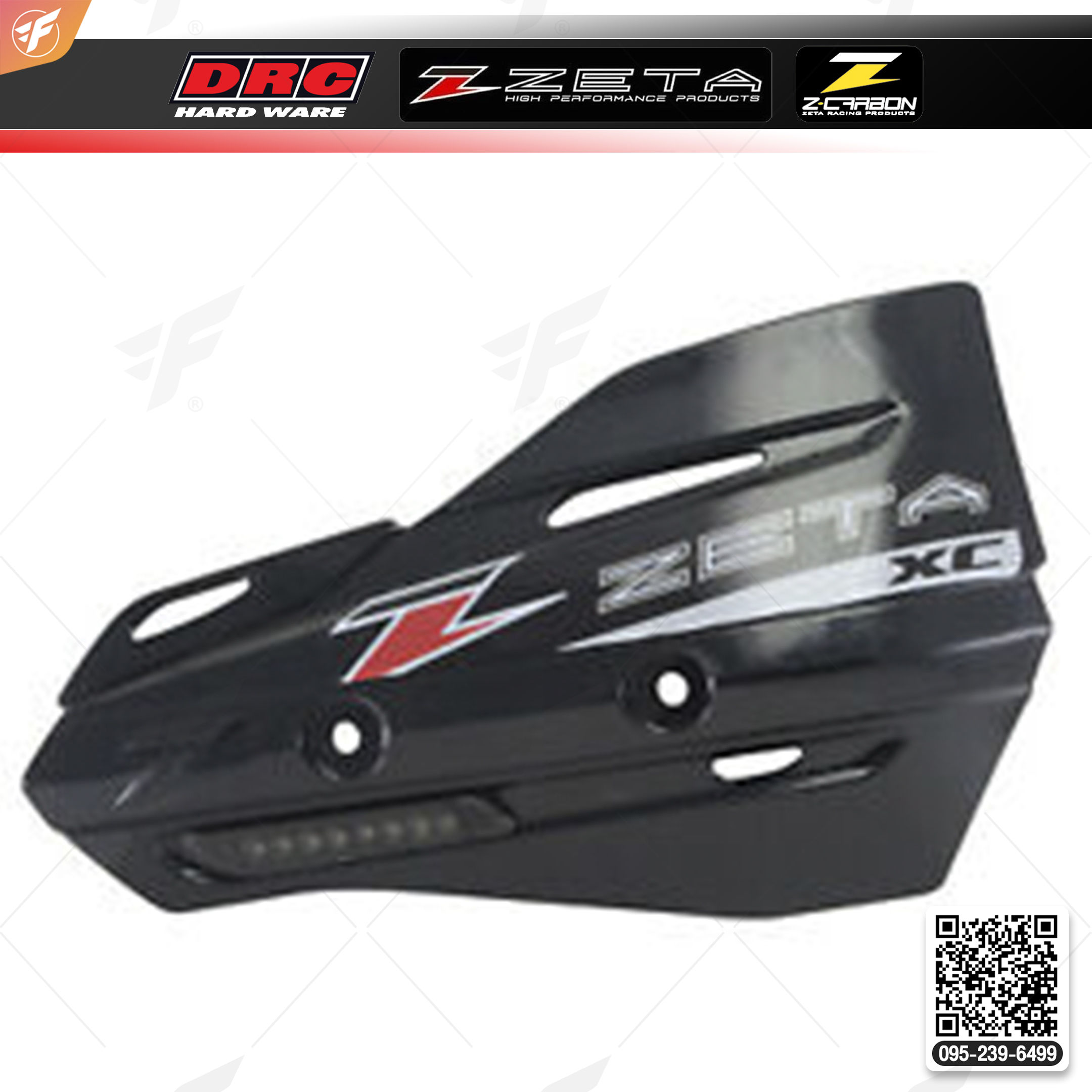 สินค้า ZETA ARMOR GUARD XC PROTECTORS WITH GREY FLASHER BLACK (ZE72-3506)