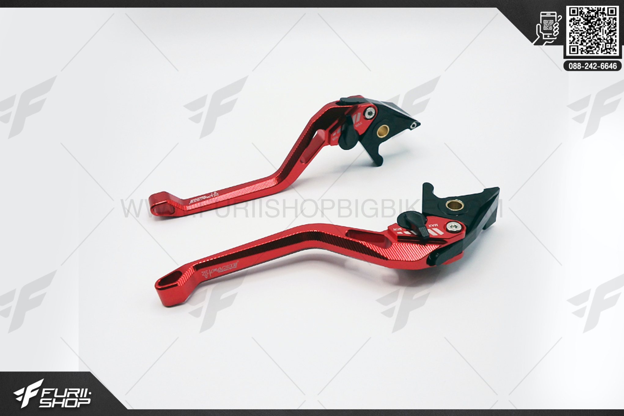 มือเบรค มือครัช FAKIE รุ่น FKI-H1037-01F For HONDA FORZA300 สีแดง