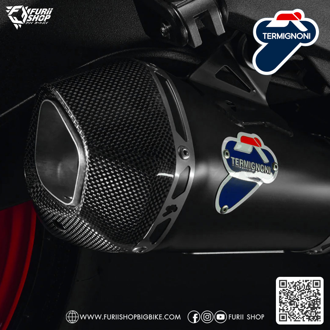 ท่อมอเตอร์ไซค์ Termignoni Slip on Black : for Ducati Scrambler 800