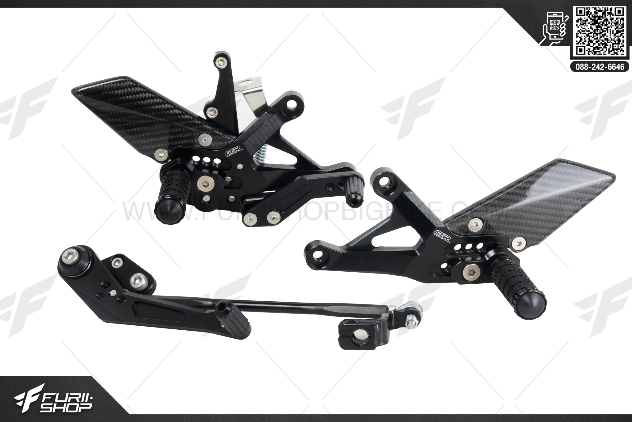เกียร์โยง GTR V.3 ปีกคาร์บอนสีดำ FOR HONDA CB650R/CBR650R