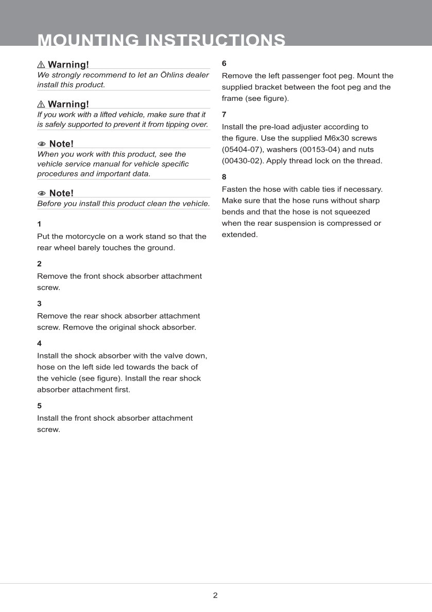 โช๊คหลังแต่ง Ohlins YA581 For Yamaha Tracer 9 ปี 2021-2024
