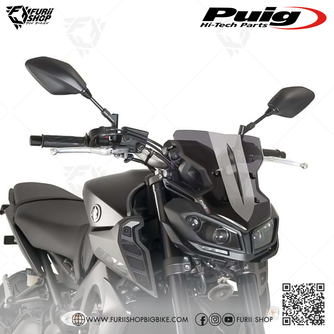 ชิลด์หน้า Puig Windshield Racing : for Yamaha FZ09/MT09 2017-2019