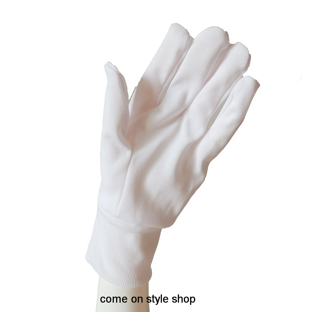 ถุงมือผ้าไนลอนสีขาว ถุงมือออกงาน