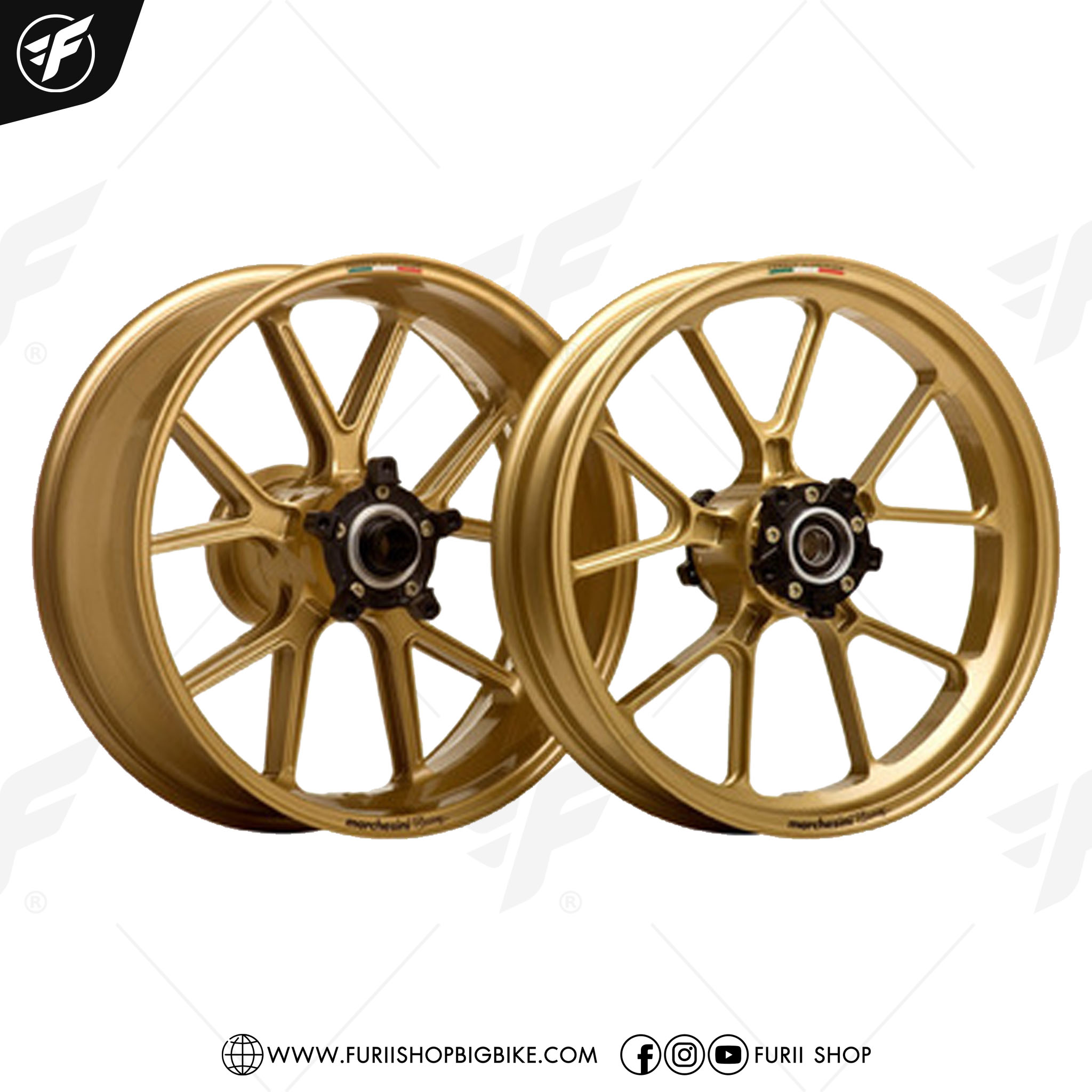 ล้อ MARCHESINI 10 SPOKES WHEEL M1200 FOR Ducati Monster 821 / 1200 14-19