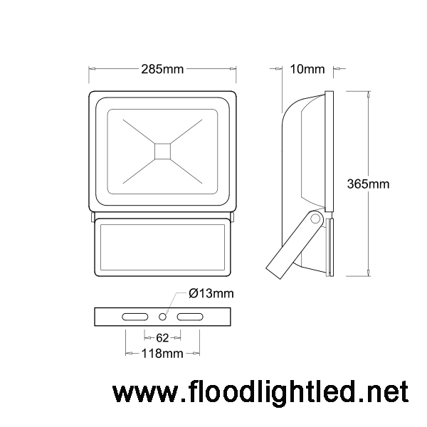 โคมไฟสปอร์ตไลท์ LED 100w (แสงขาว)