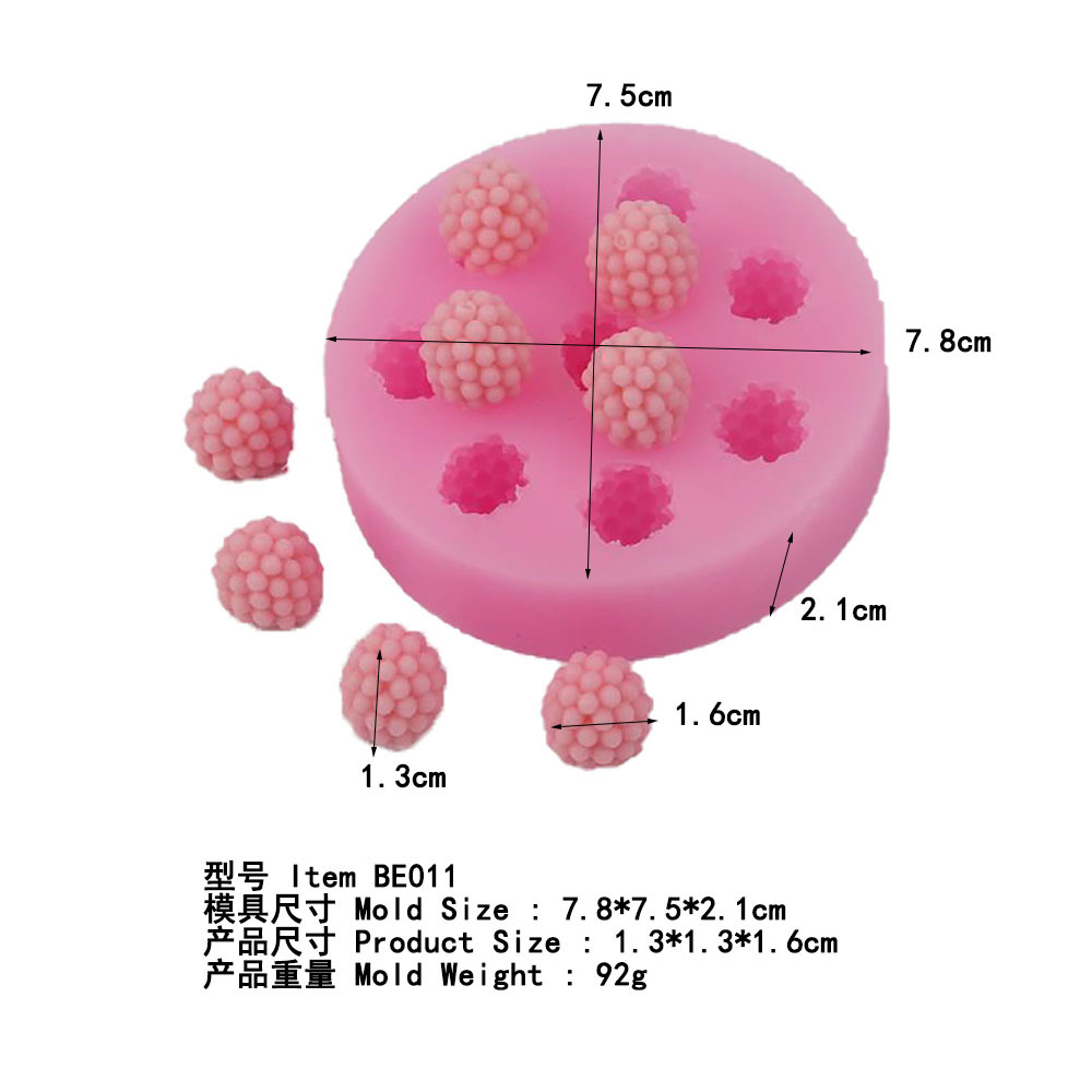 แม่พิมพ์ขนม ซิลิโคน พิมพ์ฟองดอง ผลไม้ สตอเบอรี/ราสเบอรี/บลูเบอรี เลือกแบบขนม