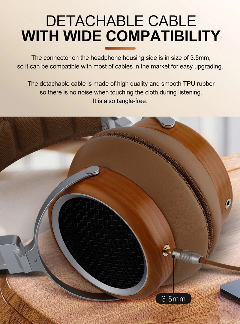 Sivga Luan หูฟัง Headphone ไดรเวอร์ไดนามิก ไดอะแฟรมชุบนิกเกิล ไม้แบบเปิดด้านหลัง ประกันศูนย์ไทย