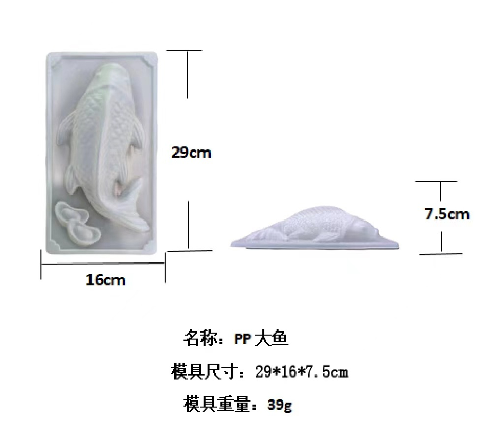 แม่พิพม์พลาสติก พิมพ์วุ้น ปลาคราฟ