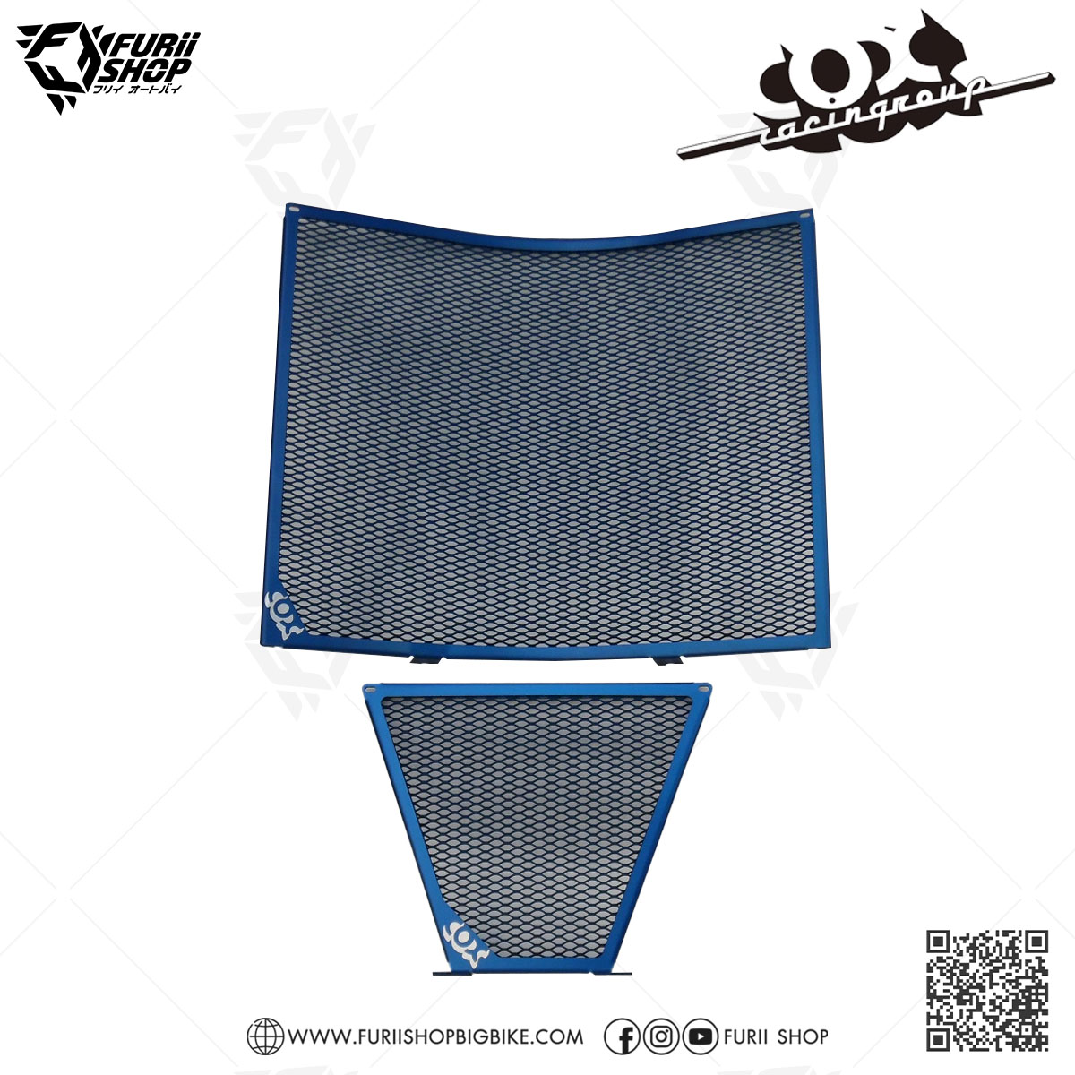 การ์ดหม้อน้ำ Cox Racing Radiator Guard (Blue) : for Suzuki GSXR1000 2017-2018