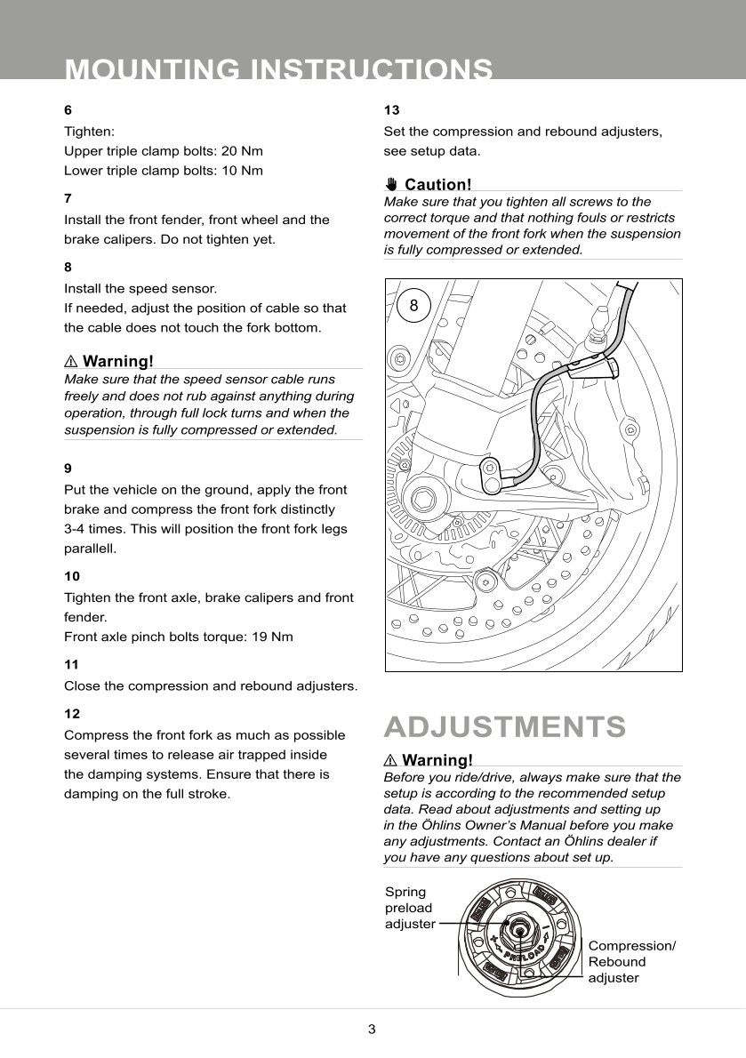 โช้คหน้า OHLINS FGRT227 FOR BMW R nineT 2017-2023