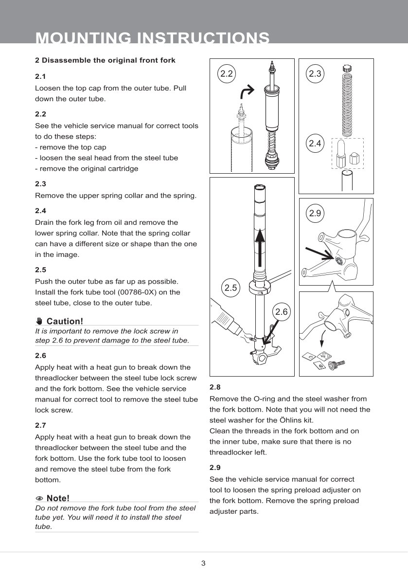 สปริงโช้คหน้า Ohlins FGK229 For Ducati Streetfighter V4 2020-2023