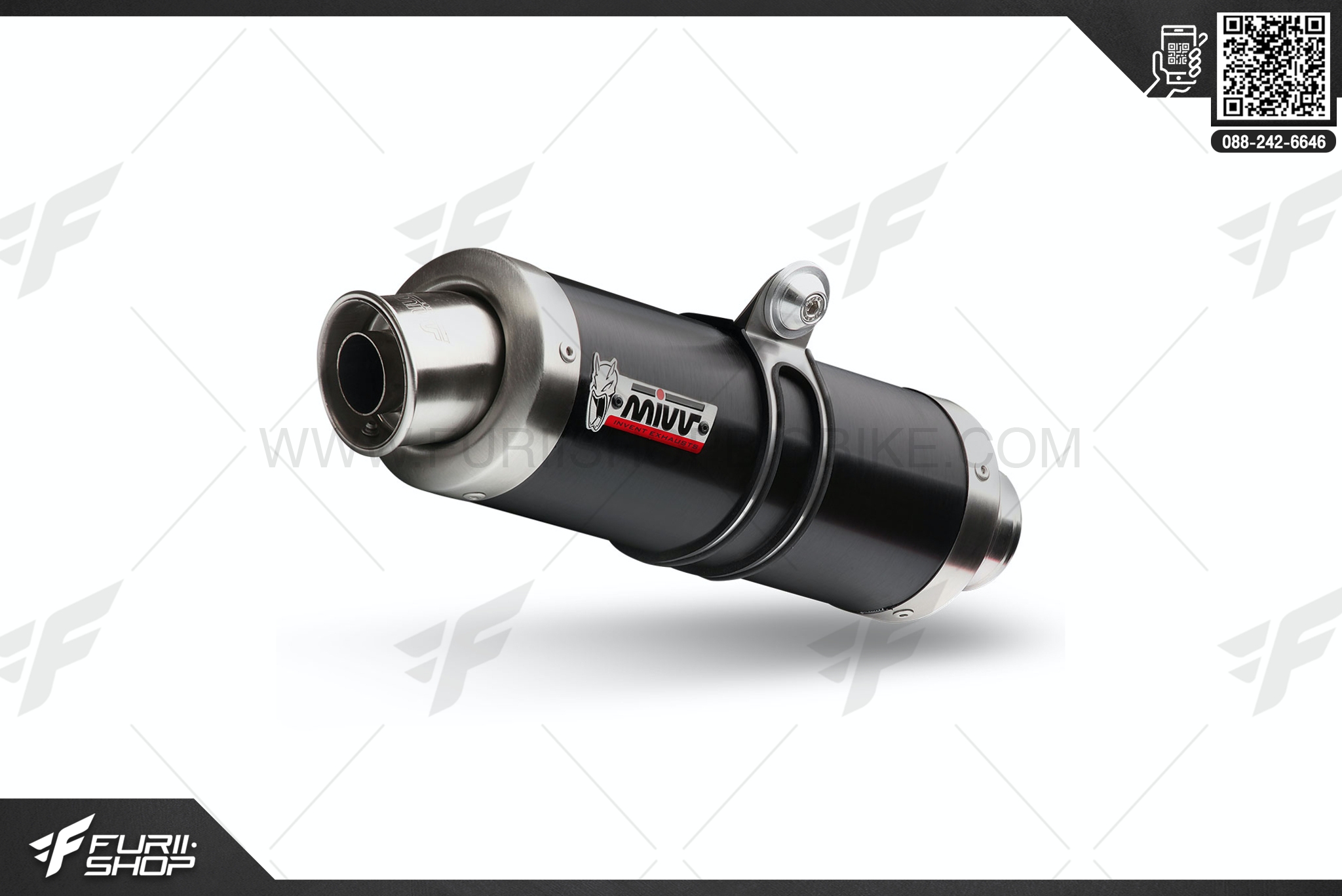 ท่อมอเตอร์ไซค์ MIVV GP BLACK BLACK STAINLESS STEEL FOR YAMAHA MT-03 2016+ ท่อแต่ง ท่อสูตร ท่อบิ๊กไบค์ ท่อBigbike ท่อไอเสีย