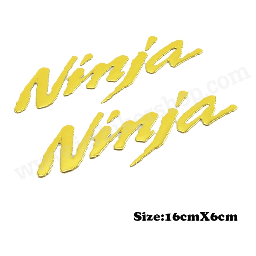 สติ๊กเกอร์โลโก้ตัวหนังสือ Ninja Ninja250/300/650 ZX-6R/10R/12R