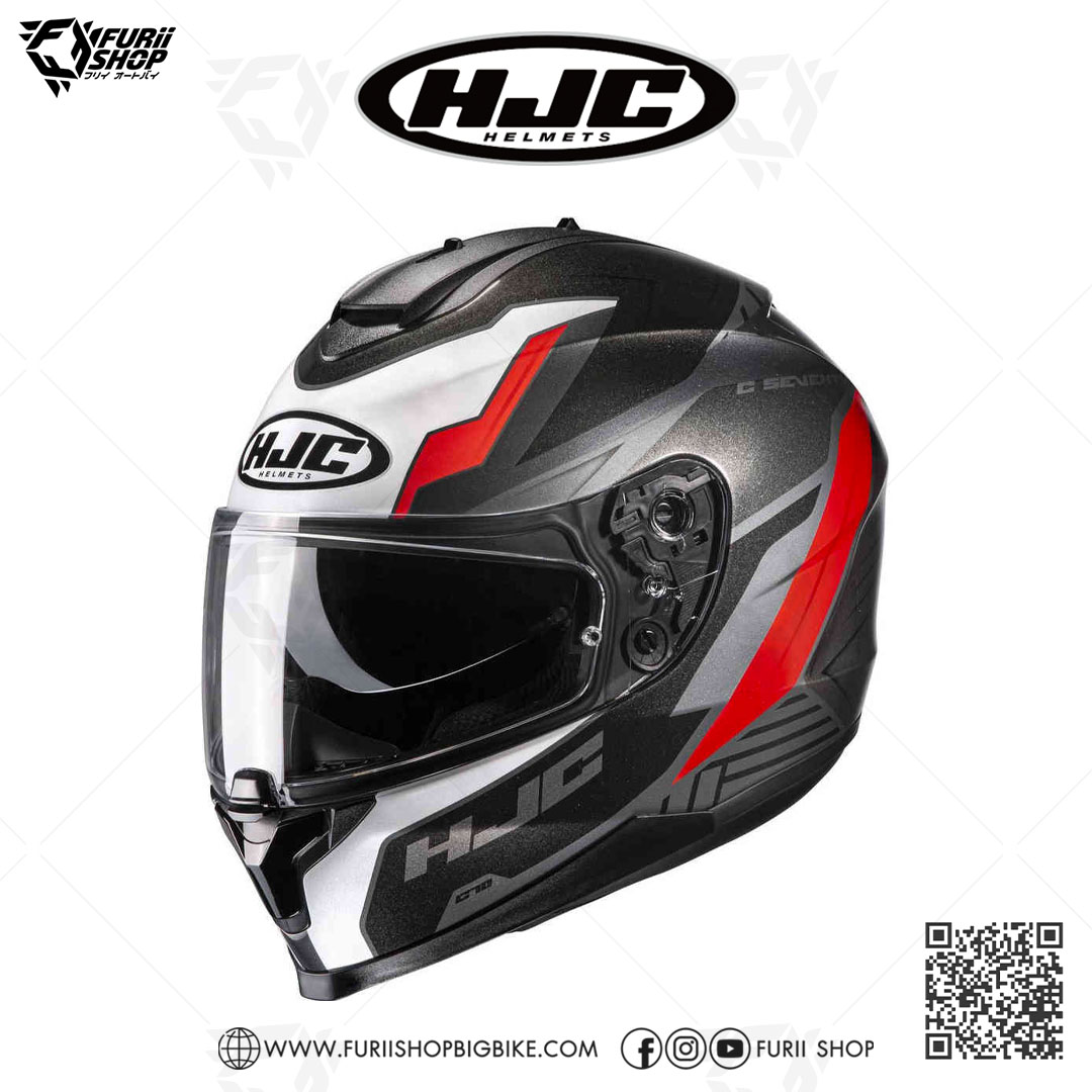 หมวกกันน็อคเต็มใบ(มีแว่นกันแดด) HJC C70 : SILON MC1