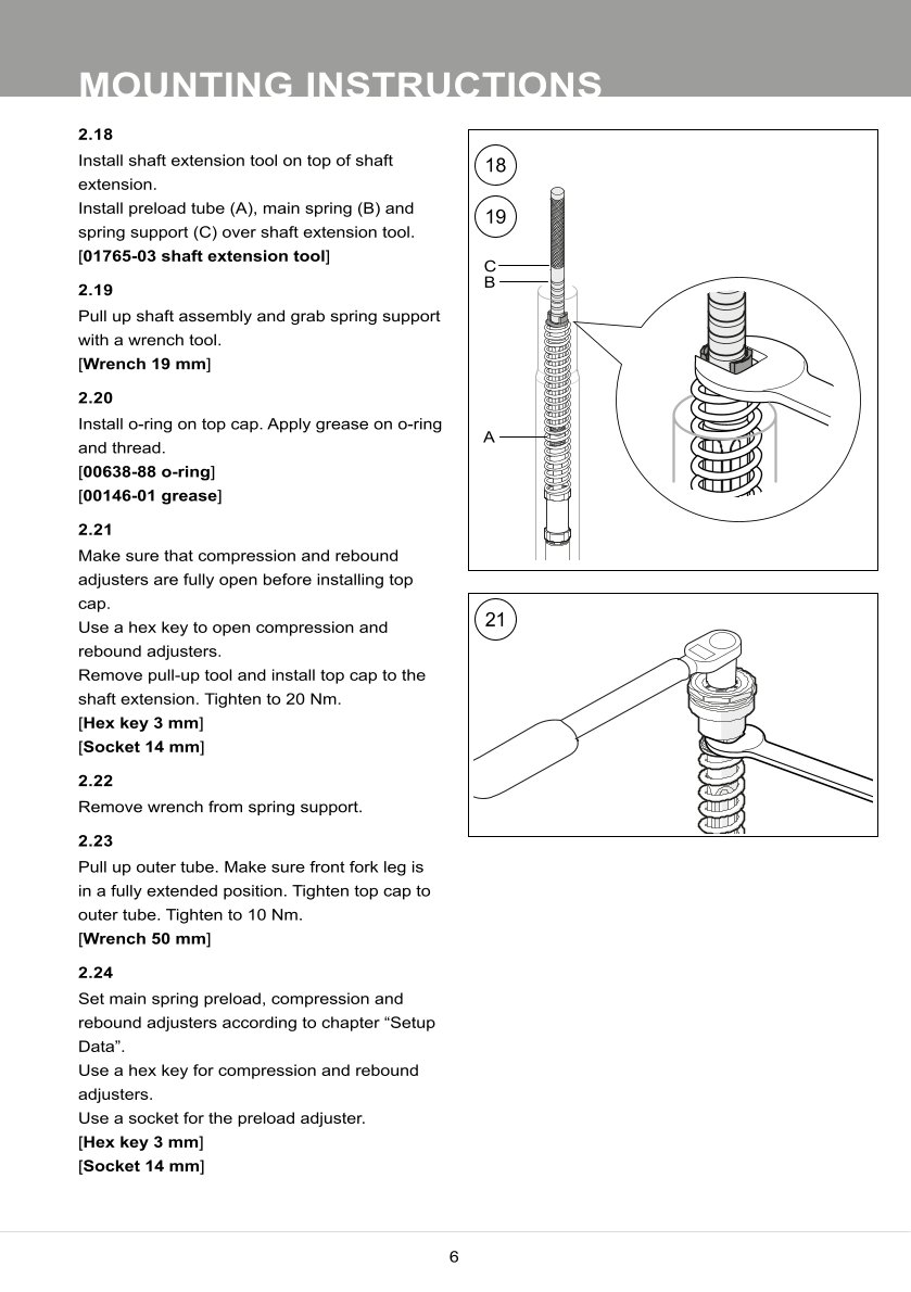 สปริงโช้คหน้า Ohlins FKS513 For KTM 890 Duke 2021-2022