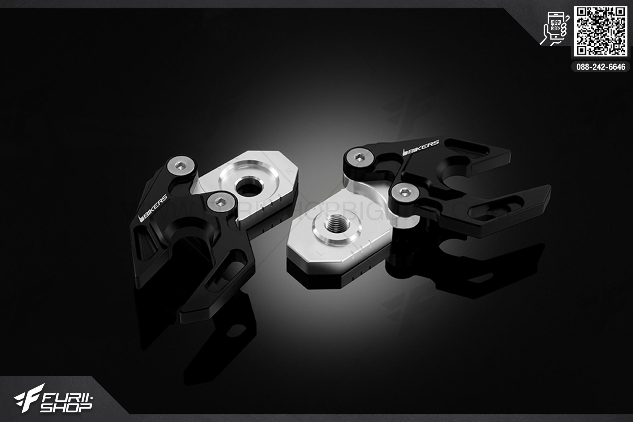 Chain Adjuster Set with Stand hooks KTM DUKE200 2013-2018