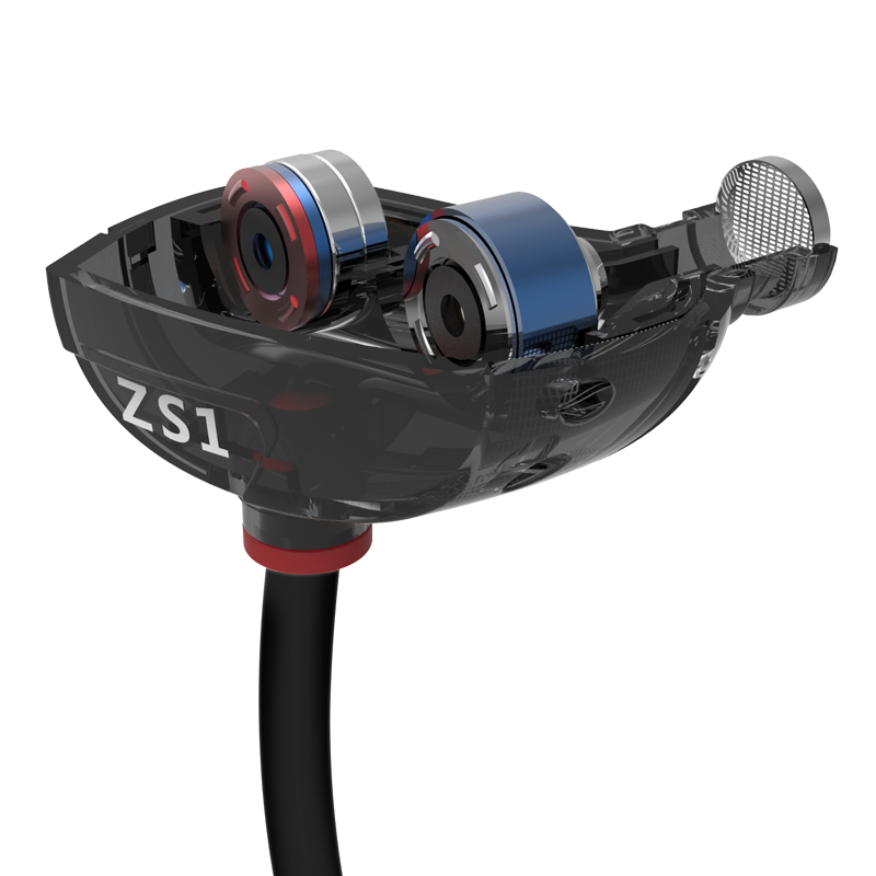 ขาย KZ ZS1 หูฟังมีไมค์ 2ไดร์เวอร์ระดับ Hi-Fi พร้อมสาย 108 coreแบบ LC-OFC