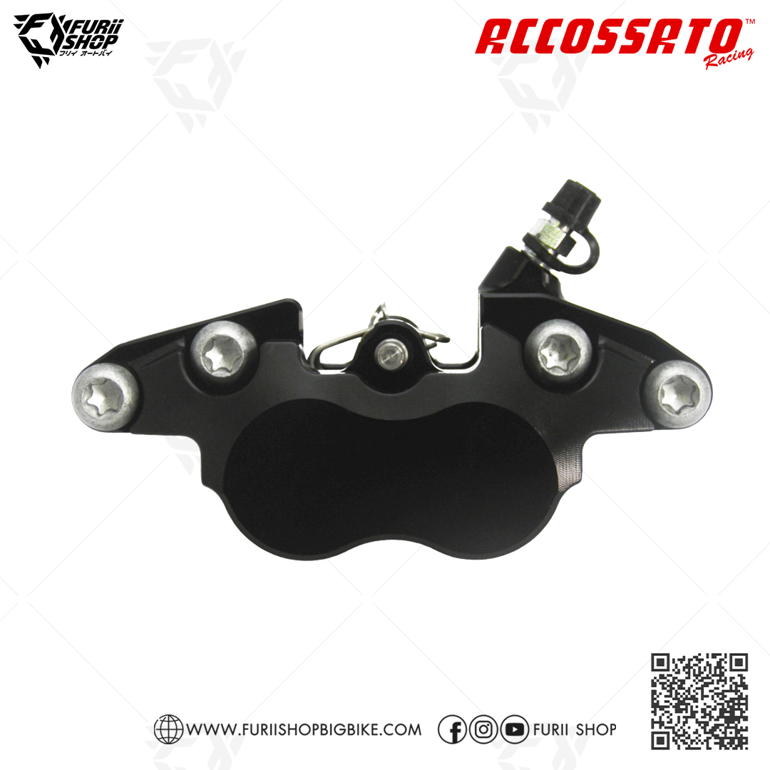 ปั้มล่าง Accossato Radial Brake 4P Caliper CNC (Mini GP, Scooter, Vespa) (PZ014N-SX-ST)