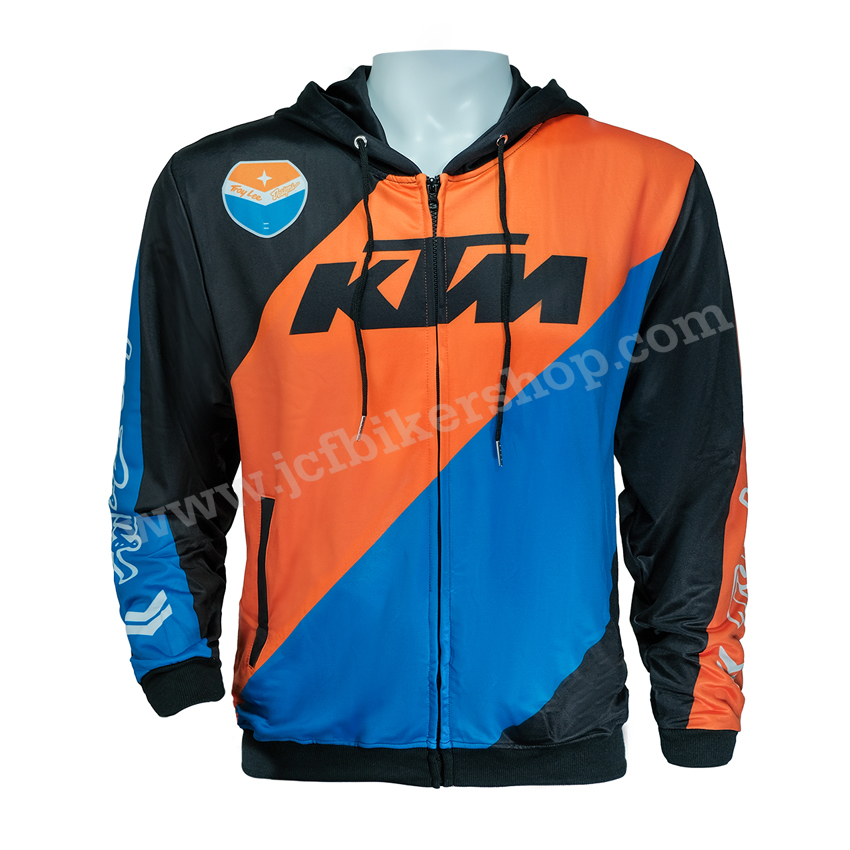เสื้อฮู้ดมอเตอร์ไซค์ เสื้อฮู้ดบิ๊กไบค์ ผ้าCoolmax แห้งไวสีไม่ซีดไม่ยับ โมโตจีพี TLD. KTM