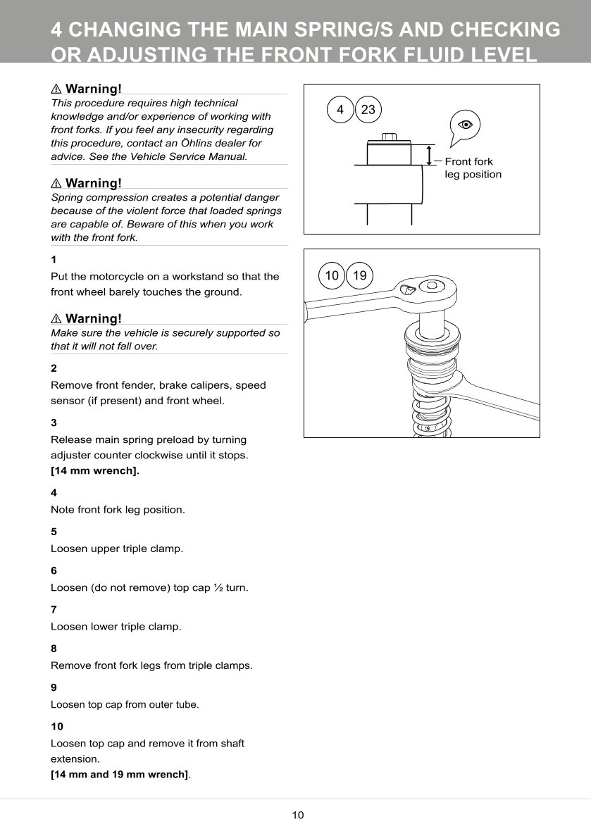 โช้คหน้า OHLINS FF520 FOR Universal Gold All