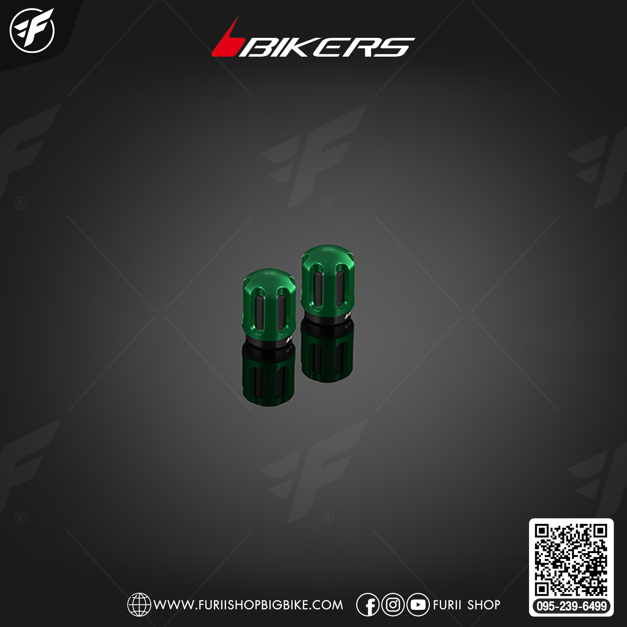 Bikers จุกลมอลูมิเนียม รุ่นพรีเมียม for Malaguti Madison150