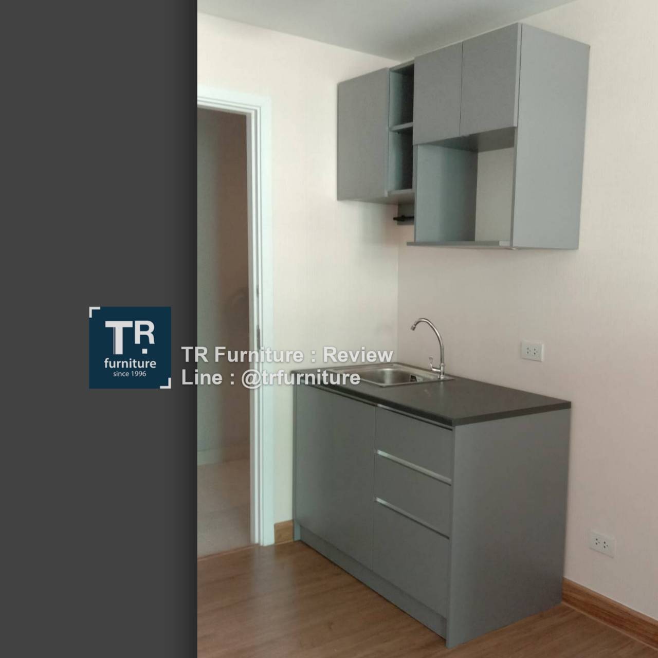 ชุดตู้ครัวสำเร็จรูป รุ่น Saffron 1.2 ม. Top เรียบ