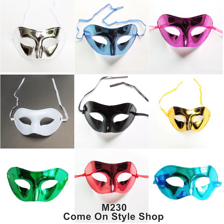 หน้ากากแฟนซี สีสดใส หน้ากากออกงาน ปาร์ตี้ รุ่นบาง ราคาประหยัด Classic Venice fancy masquerade ball eye party mask Budget Price M230