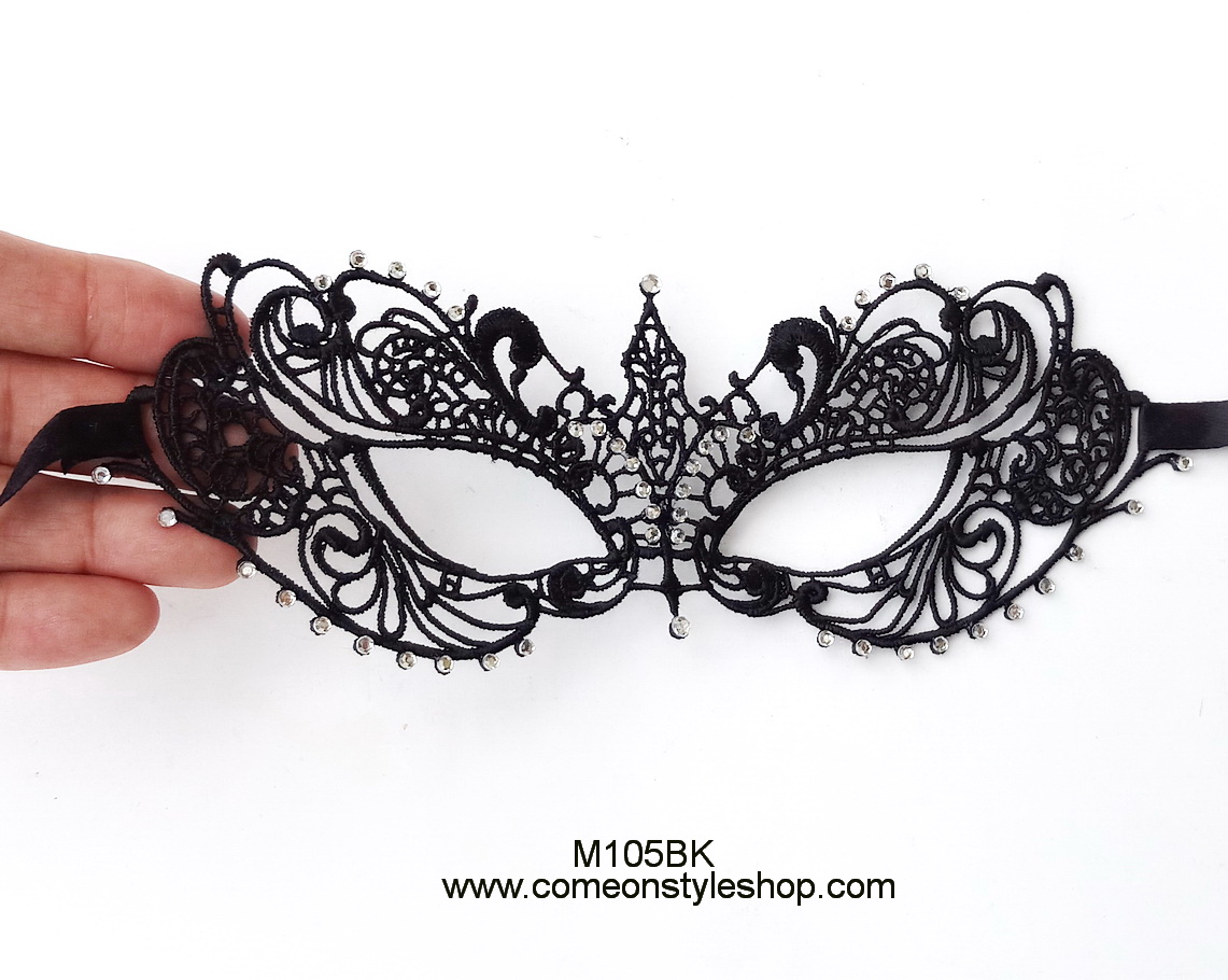 หน้ากาก Fifty Shade Darker รุ่นพรีเมียม ผ้าลูกไม้ประดับคริสตัล หน้ากากปาร์ตี้ ออกงาน แฟนซี 