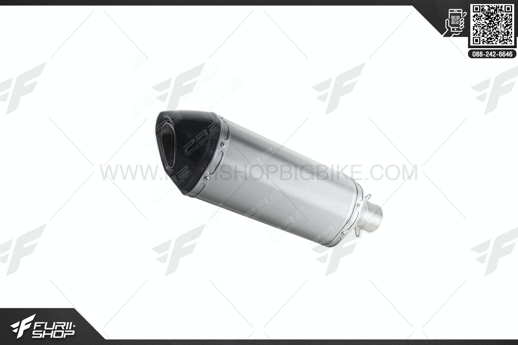 ท่อไอเสีย ท่อมอเตอร์ไซค์ PR2 AK TITANIUM COLOR R1 GRADE A FOR YAMAHA MT-15