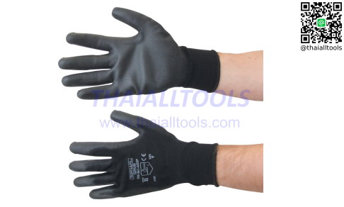 ถุงมือ TUFFLITE BLACK NYLON LINED PU COATED GLOVES TUFFSAFE