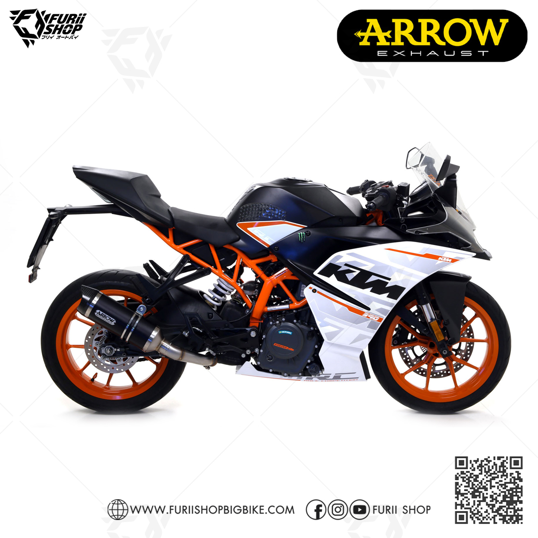 ท่อมอเตอร์ไซค์ Arrow Slip on Dark-Carbon : for KTM Duke 390/RC 390 17-19