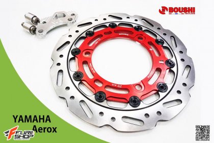 จานเบรค BOUSHI 270 mm สีแดง FOR YAMAHA AEROX