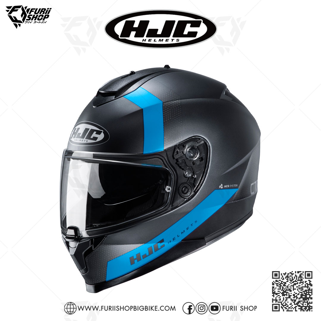 หมวกกันน็อคเต็มใบ(มีแว่นกันแดด) HJC C70 : EURA MC2SF
