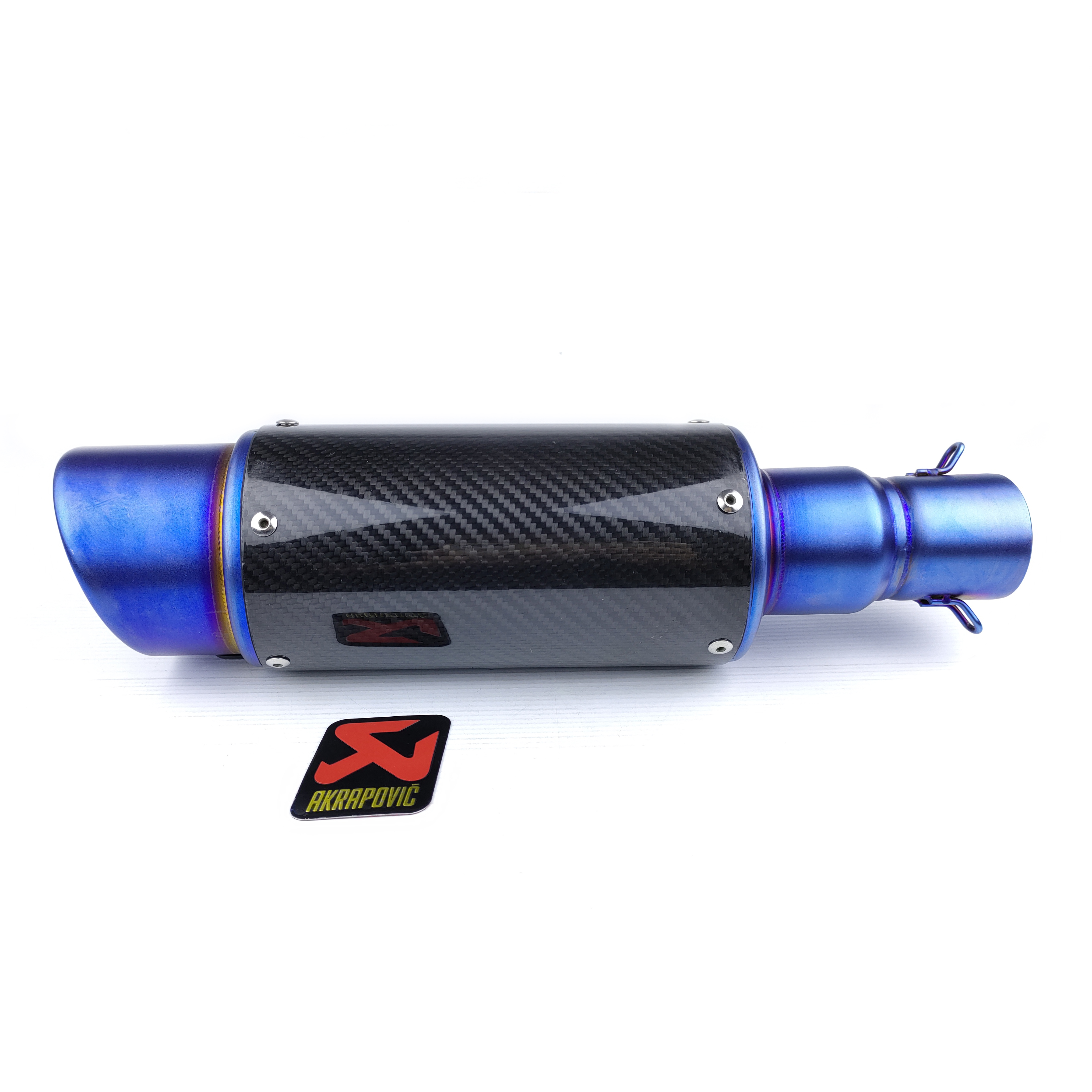 ปลายท่อสูตร ปลายท่อแต่ง Akrapovic สวมคอ 2 นิ้ว ยาว 15 นิ้ว เพียวคาร์บอน