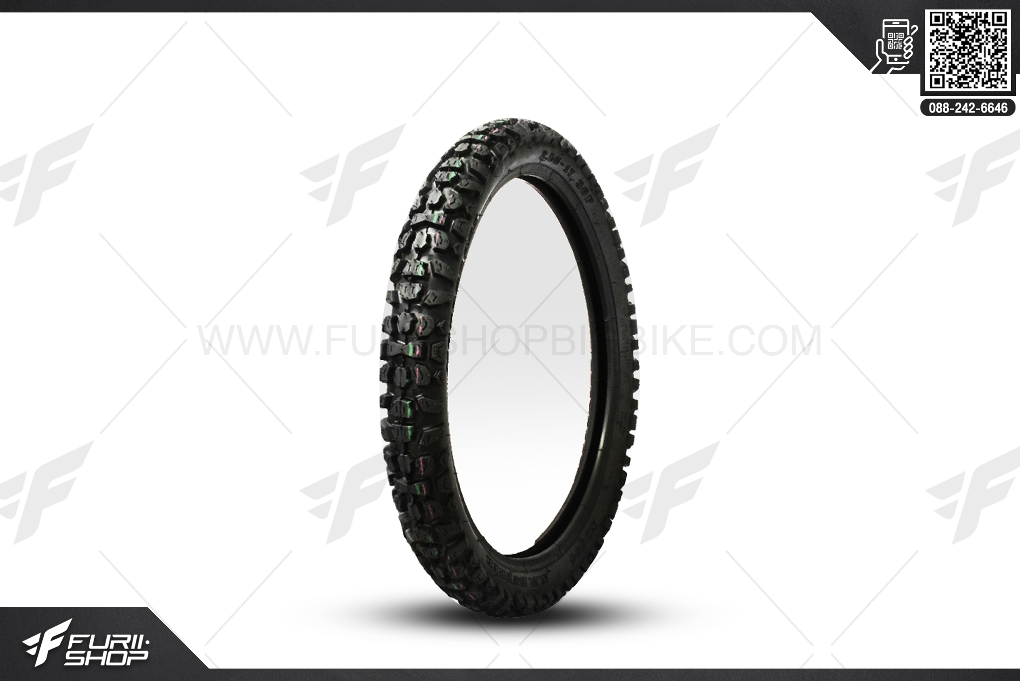 ยางมอเตอร์ไซค์ ND RUBBER ND504 2.50-17 33P F/R TT ยางบิ๊กไบท์ ยางBigbike Mototire