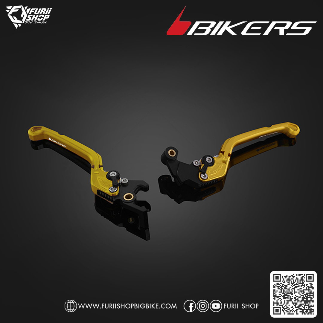 มือเบรกหน้า - มือคลัตช์ปรับระดับพับได้ รุ่นพรีเมียม 01 (Y0575) Bikers Premium Folding Adjustable Front Brake-Clutch Lever 01 : for Yamaha YZF-R3 2015-2018
