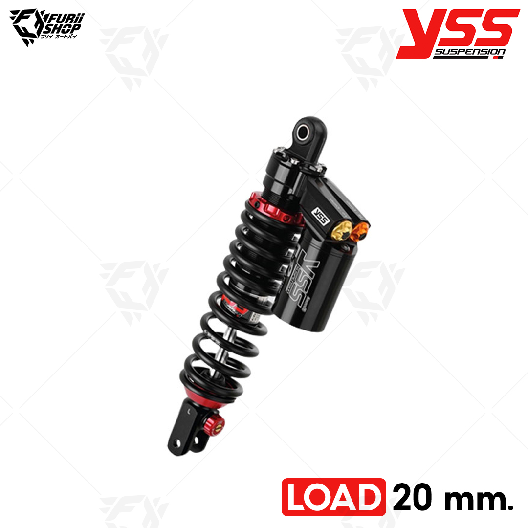 โช๊คหลังแต่ง YSS G-RACING Black Series Smooth LOAD 20 mm. (OG362-320TRW-11-888A) : for Honda Click 160 '22